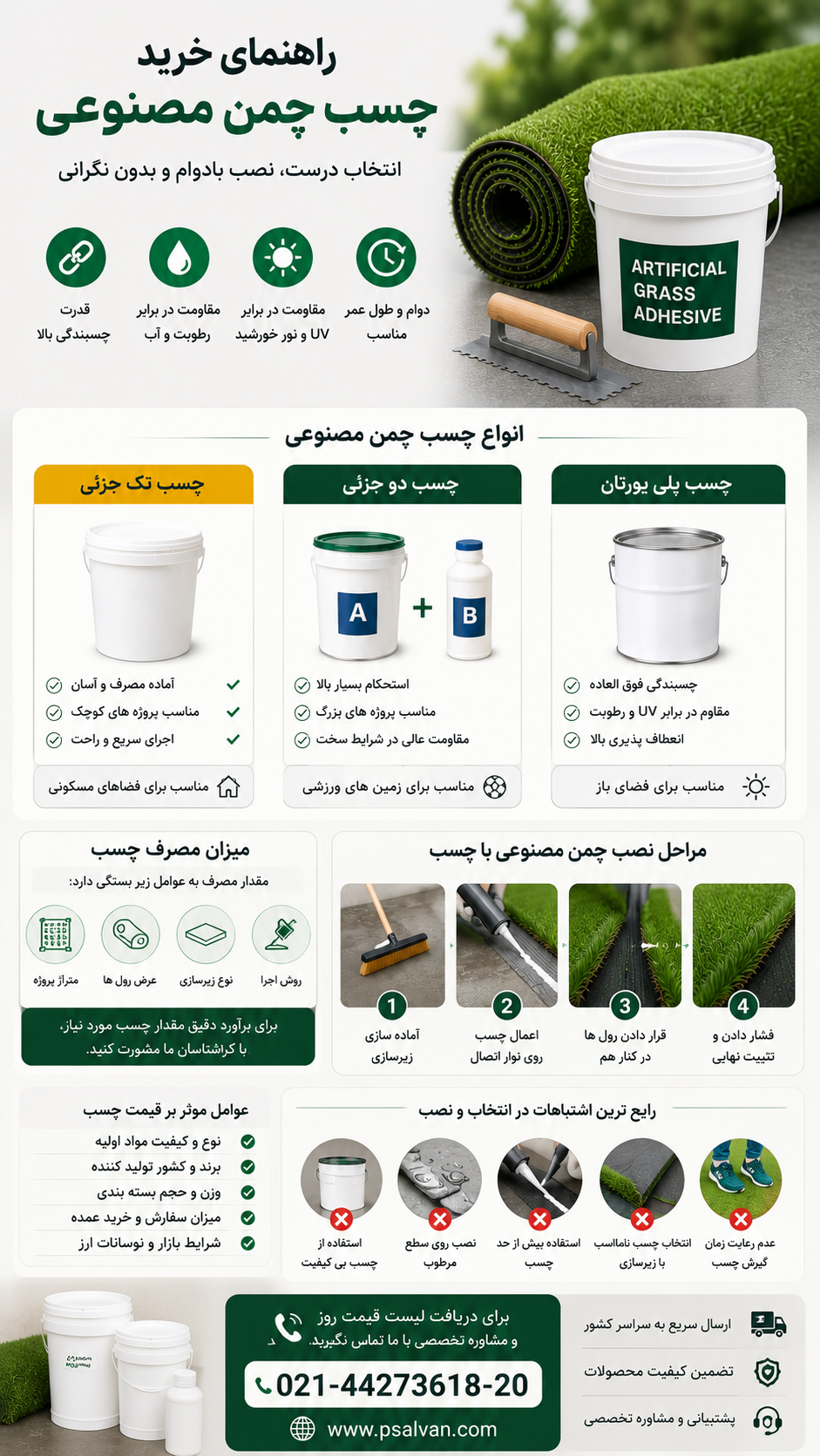 بهترین چسب چمن مصنوعی برای فضای باز چیست؟